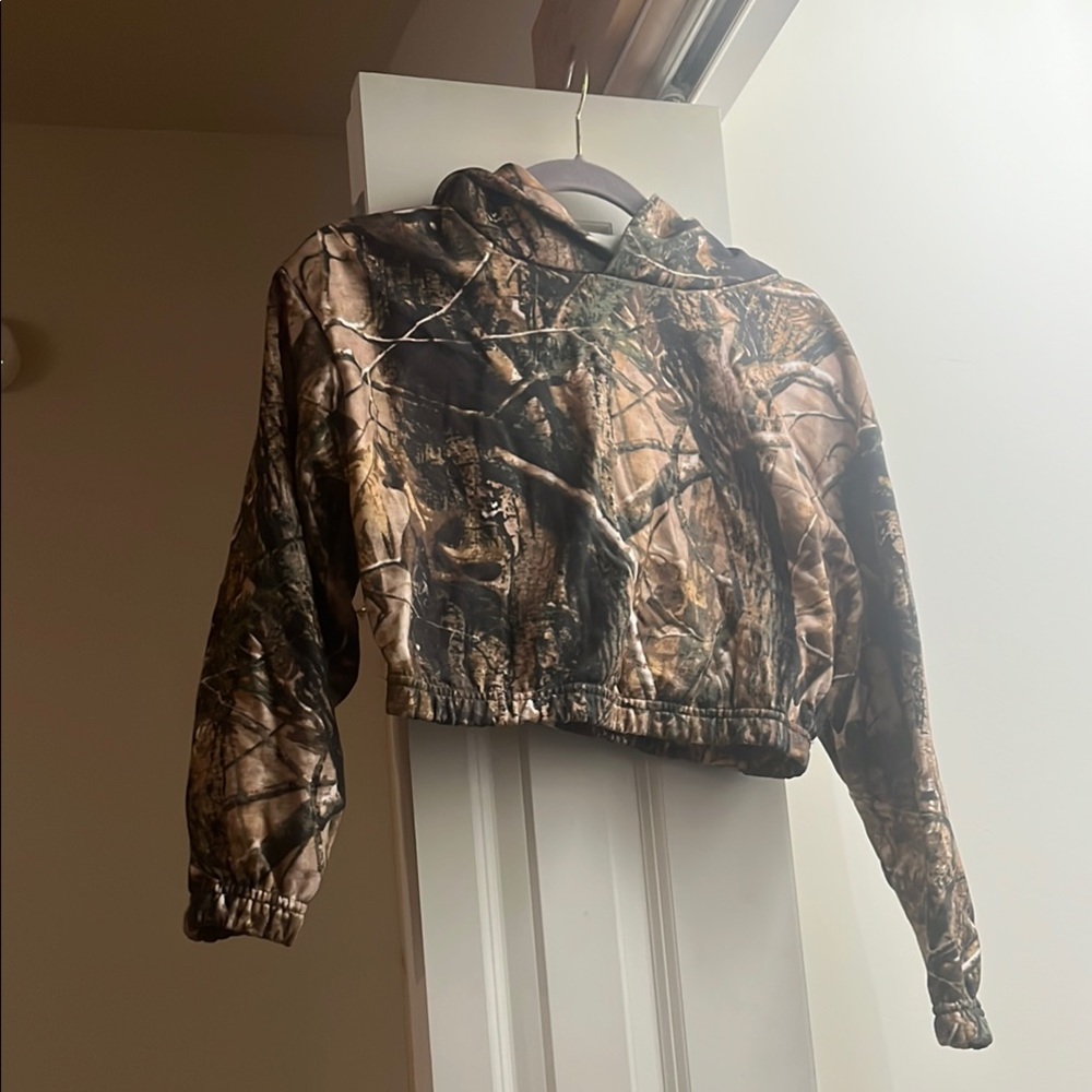 Camouflage Cropped Hoodie